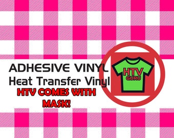 Buffalo Plaid Pink and White Pattern Heat Transfer Vinyl  Adhesive Vinyl Sheets
