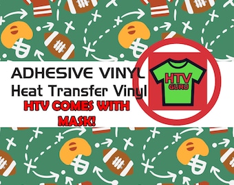Football Hand Drawn Iron On Heat Transfer Vinyl HTV Printed Pattern Outdoor Vinyl Sheets