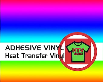 Rainbow Ombre HTV and Adhesive Printed Pattern Vinyl Sheets Heat Transfer Iron On Vinyl