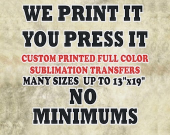 Ready To Press Custom Sublimation Transfers Wholesale Print On Demand Services