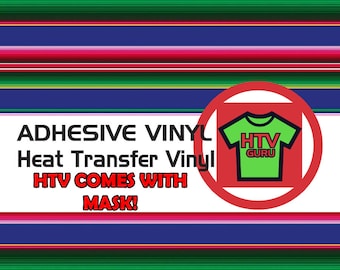 Serape Printed Pattern HTV Heat Transfer Vinyl Outdoor Adhesive Vinyl Sheets Oracal 651