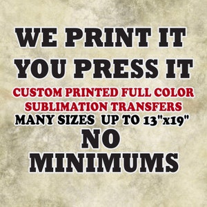 Ready To Press Custom Sublimation Transfers Wholesale Print On Demand Services image 1