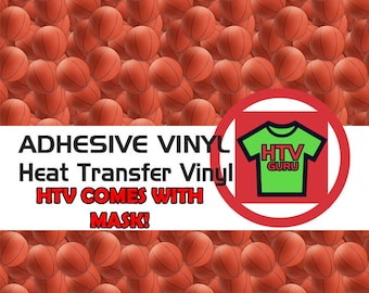 Basketball HTV and Adhesive Printed Pattern Vinyl Sheets Iron On Heat Transfer Printed Sports Sheets