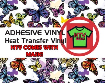 Butterfly Pattern Vinyl Sheets, HTV and Oracal 651