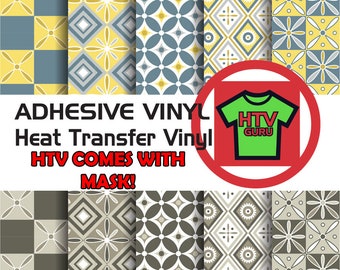 Aztec Tribal Pattern Vinyl: HTV or Adhesive Vinyl Sheets
