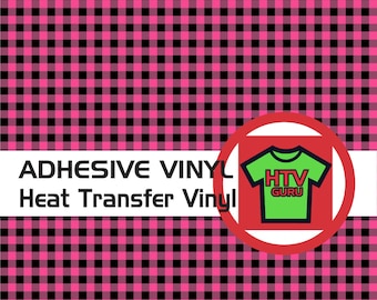 Buffalo Plaid Iron On Heat Transfer Vinyl Outdoor Printed Pattern Vinyl Sheets