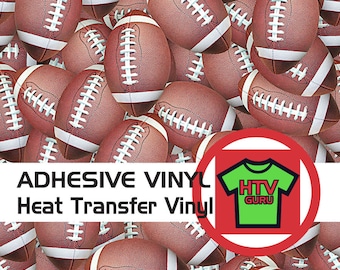 Football HTV and Adhesive Pattern Vinyl Sheets Iron On Printed Sheets