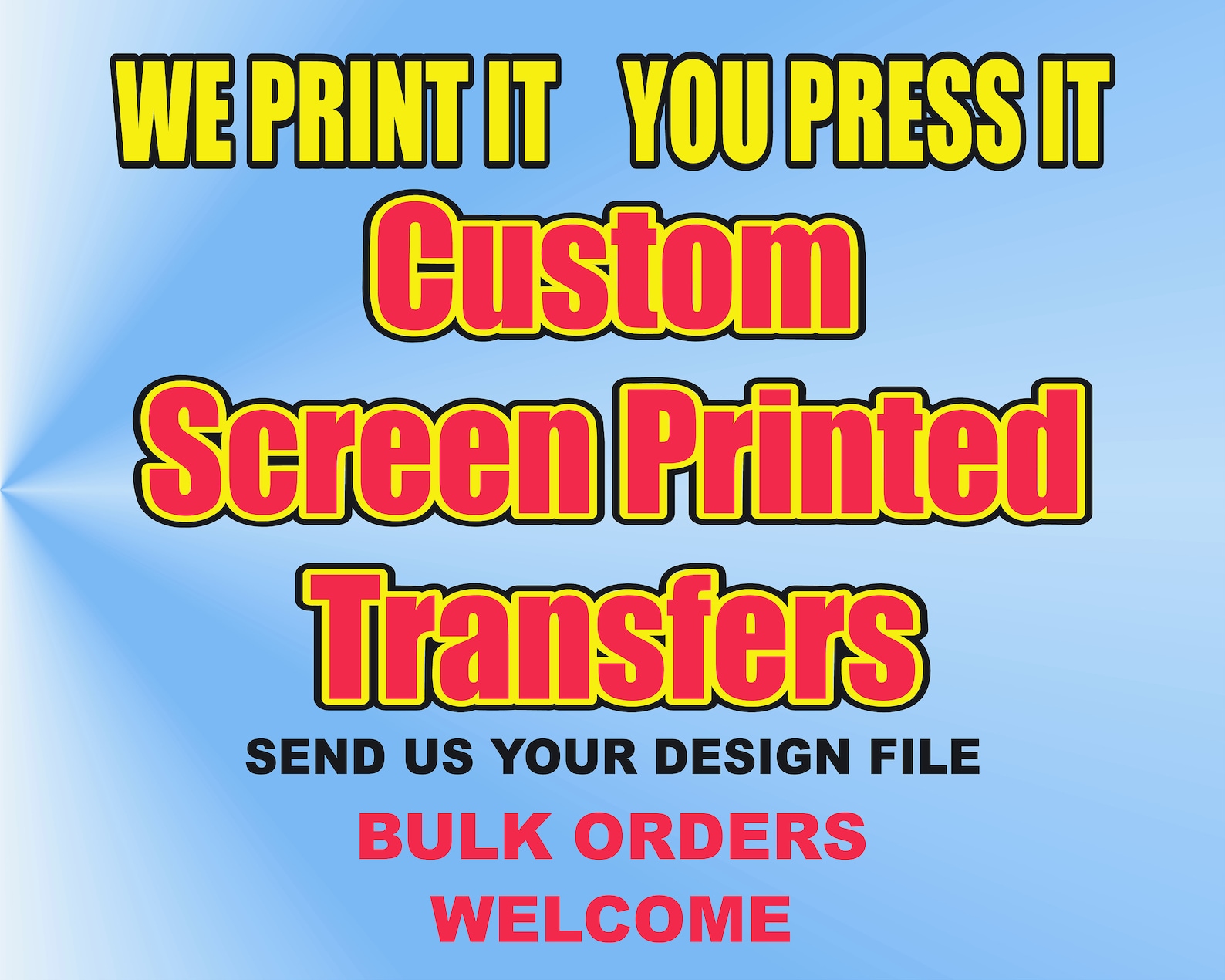 Ready to Press Custom Screen Printed Transfers Wholesale Print Etsy