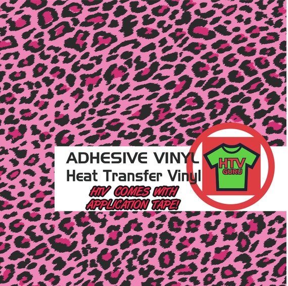 Pink Leopard cheetah Animal Printed HTV Pattern Heat Transfer Vinyl and Adhesive Outdoor Vinyl Sheets