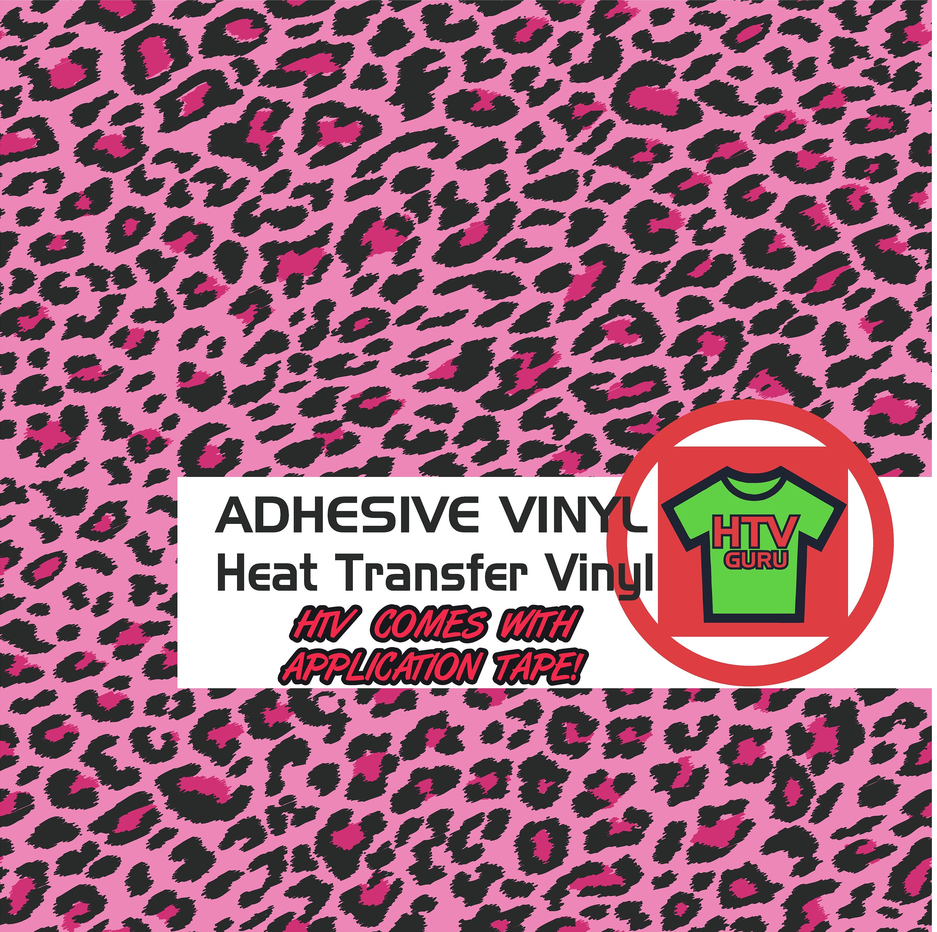 Pink Jaguar printed patterned HTV & Vinyl
