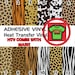 Animal Print Printed Patterned HTV, Iron On Vinyl Sheets Outdoor Vinyl Sheets Leopard Zebra Tiger Cow Cheetah 
