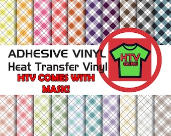 Gingham Printed Patterns HTV & Vinyl Sheets, Heat Transfer Vinyl Sheets