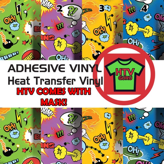 Super Hero Comic Book Vinyl Iron on Heat Transfer Vinyl 