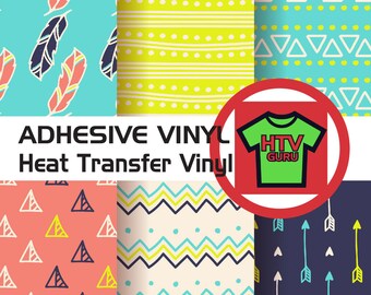 BOHO / Tribal / Ethnic / Chic  Printed Pattern Iron On Heat Transfer Vinyl and Outdoor Vinyl Sheets