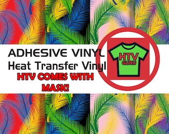Palm Leaf Pattern Vinyl, HTV & Adhesive Sheets