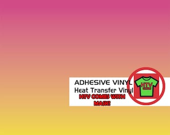 Sunset Ombre HTV and Adhesive Printed Pattern Vinyl Sheets Heat Transfer Iron On Vinyl