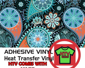 Paisley Mandala Pattern Vinyl: HTV or Outdoor Adhesive
