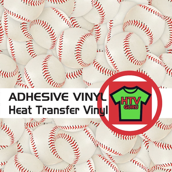 Baseball HTV and Adhesive Pattern Vinyl Sheets Iron On Printed Sheets
