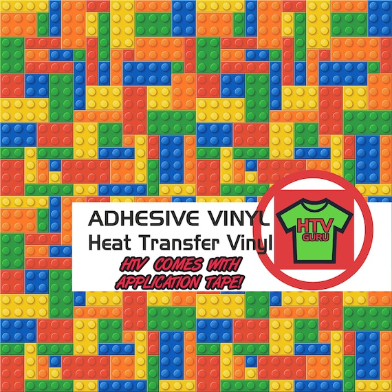 Building Block pattern craft vinyl - HTV - Adhesive Vinyl