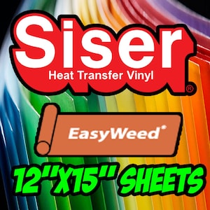 Siser Easyweed 12&quot;x 15&quot;/ 2 Pack / Same Color /  HTV - Heat Transfer Vinyl - Iron On Vinyl