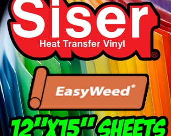 Siser Easyweed 12"x 15"/ 2 Pack / Same Color /  HTV - Heat Transfer Vinyl - Iron On Vinyl