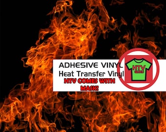 Real Fire Flames Printed Pattern Heat Transfer Vinyl  Adhesive Outdoor Vinyl Sheets