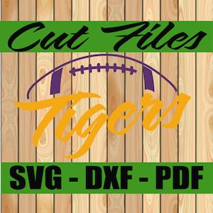 Tigers Football SVG Cutting Files  High School Shirt Designs, Decal Designs High School DXF Design Instant Download.