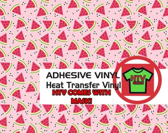 Watermelon Patterned Vinyl Printed Heat Transfer Vinyl Iron On Vinyl Sheets Adhesive Vinyl Sheets