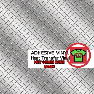 Diamond Plate Vinyl, HTV Iron On pattern, Printed Vinyl Sheets / heat transfer or Outdoor Adhesive Vinyl