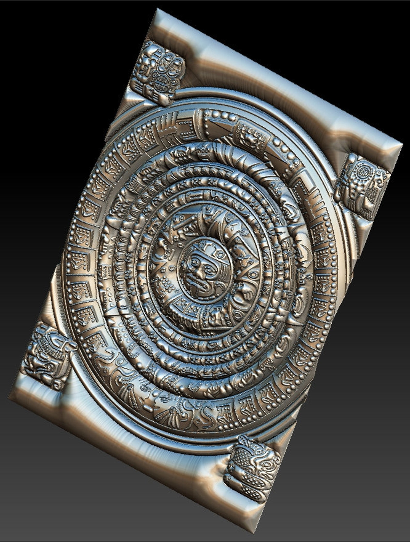 The Mayan Calendar for CNC 3D Router 3D print model Etsy