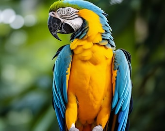 Macaw Parrot | Bird Print | Bird Wall Art | Digital Download | Bird Art Decor | Digital Print | Printable | Jungle Art Print| Tropical Decor