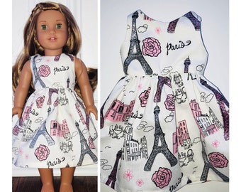 18” Doll Clothes/Paris Doll Dress/18” Doll Dress/18 inch Doll Clothes/18 inch Doll Dress/Paris Eiffel Tower Doll Dress