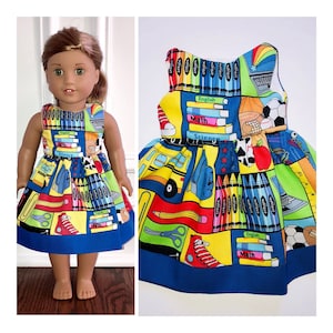 Back to School!/18” Doll Clothes/School Days Dress/18” Doll Dress/Back to School Dress/School Days