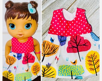 13” Doll Clothes/Nature & Trees/Baby Alive/13” Doll Dress/13 inch Doll Clothes/13 inch Doll Dress/Baby Alive Clothes/Trees