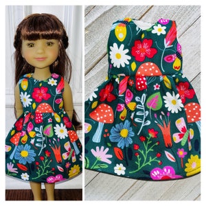 14.5” Doll Clothes/Wildflowers Doll Dress/Ruby Red Fashion Friends/14.5” Doll Dress/14.5 Inch Doll Clothes/14.5 Inch Doll Dress/Ruby Red