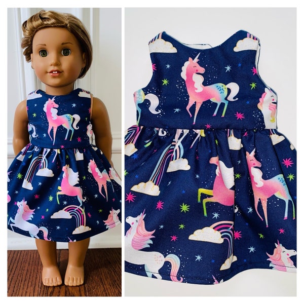 18” Doll Clothes/Unicorn Doll Dress/18” Doll Dress/18 inch Doll Clothes/18 inch Doll Dress/Unicorn