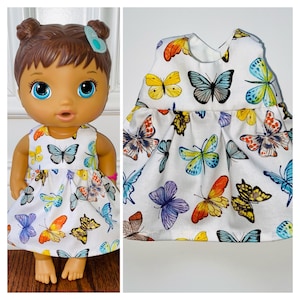 13” Doll Clothes/Butterfly Doll Dress/Baby Alive/13” Doll Dress/13inch Doll Clothes/13inch Butterfly Dress/Butterflies