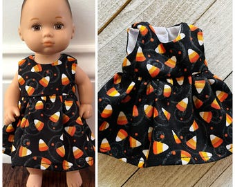 HALLOWEEN!/8” Doll Clothes/Caring for Baby/Candy Corn Doll Dress/8 inch Doll Clothes/8 inch Doll Dress/Little Bitty Baby/Candy Corn