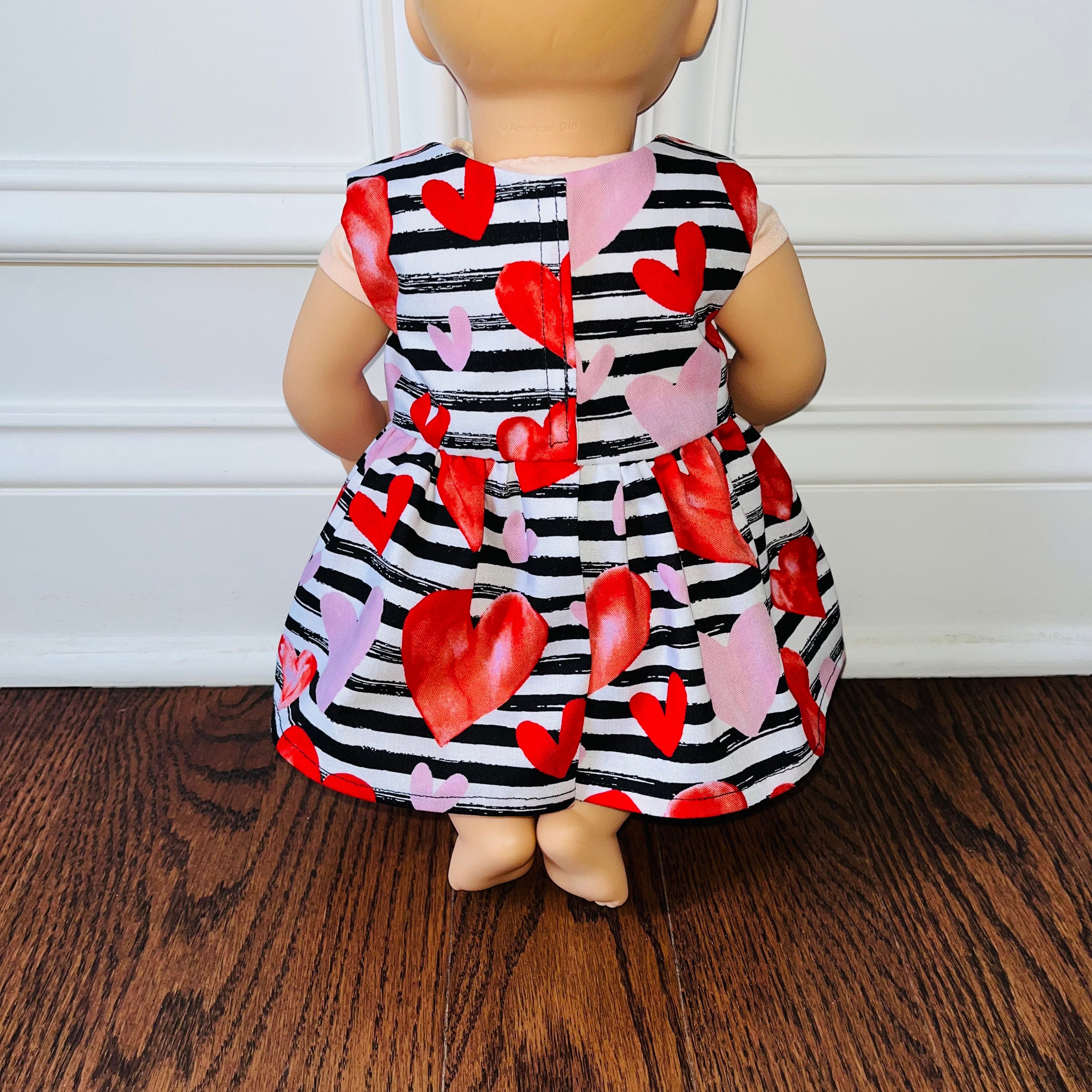 15 Doll Clothes/hearts & Stripes Doll Dress/bitty Baby Etsy