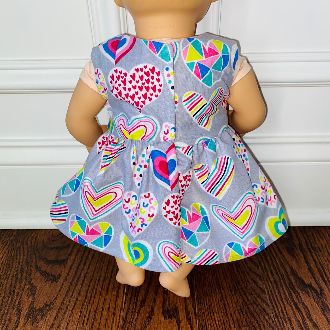 15 Doll Clothes/hearts Doll Dress/15 Doll Dress/bitty Baby Etsy