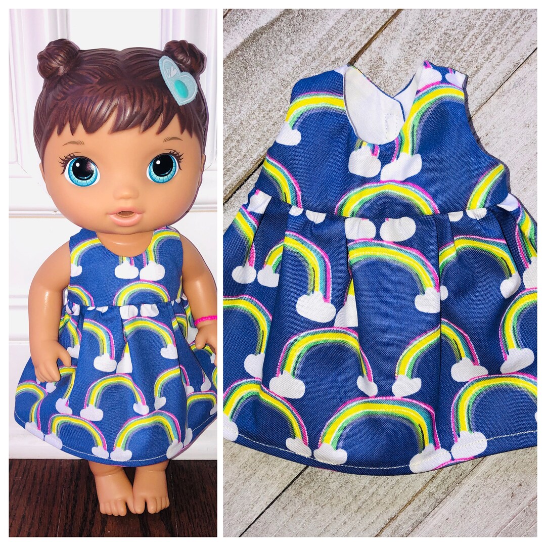 13 Doll Clothes/baby Alive/rainbows Doll Dress/13 Doll Etsy