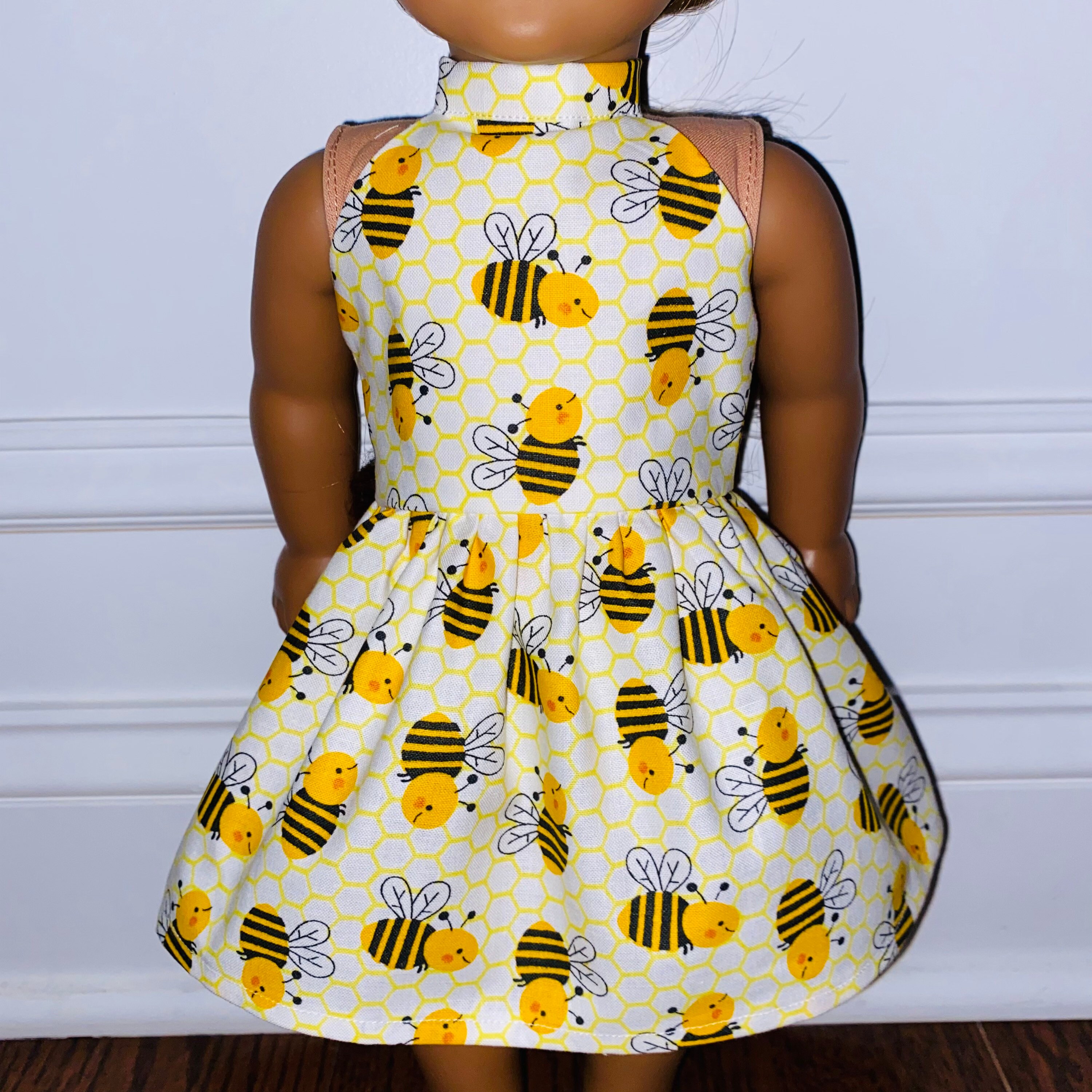 18” Doll Clothes/bees Halter Dress/18” Doll Dress/18inch Doll