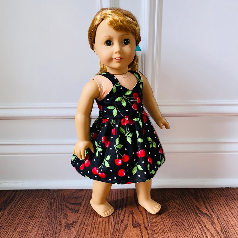 Summer/18 Doll Clothes/cherries Doll Dress/18 Doll Dress/18 Etsy