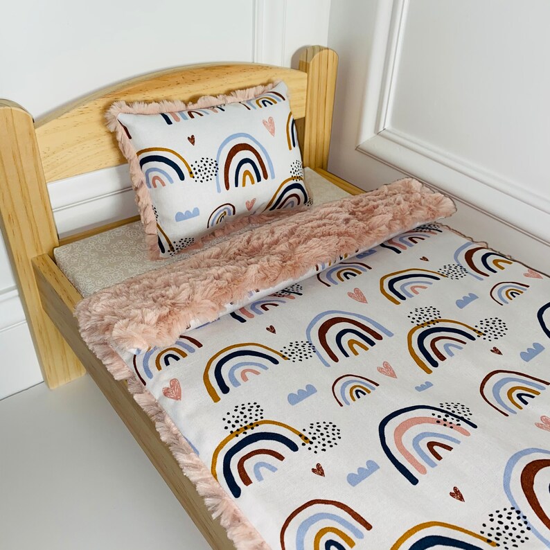 1216 Doll Bedding Set/rainbows Doll Bedding/doll Crib Etsy
