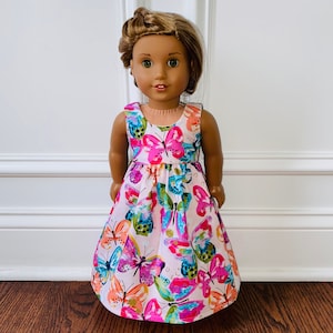 18" Doll Clothes/Butterfly Doll Dress/18" Doll Dress/18inch Doll Clothes/18inch Doll Dress/Butterfly Doll Gown/Butterflies Dress Bild 2