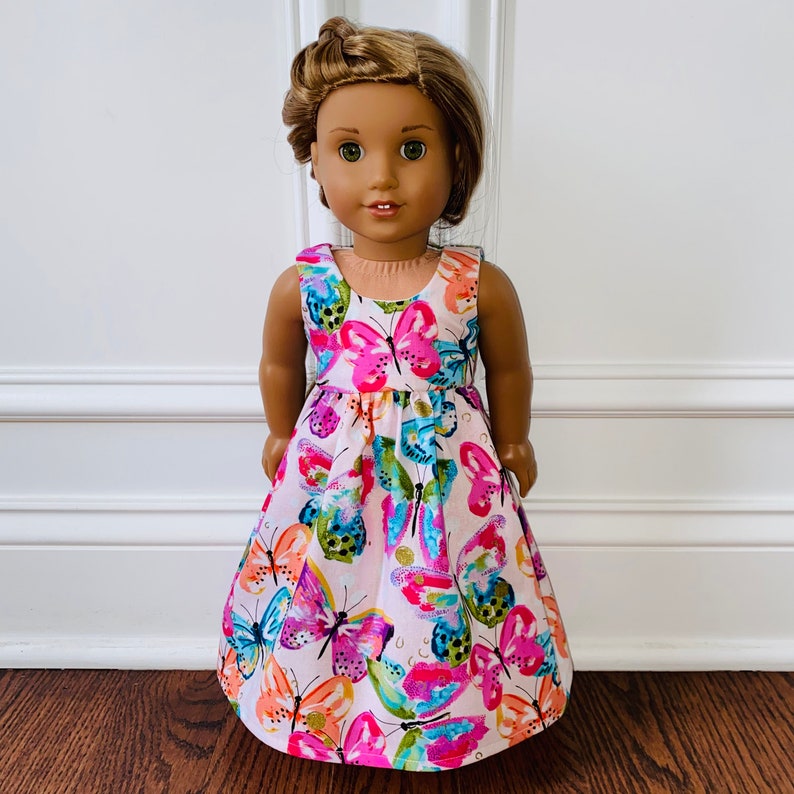 18" Doll Clothes/Butterfly Doll Dress/18" Doll Dress/18inch Doll Clothes/18inch Doll Dress/Butterfly Doll Gown/Butterflies Dress Bild 2