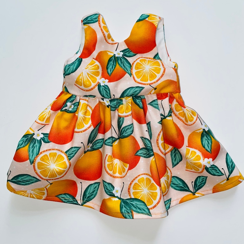Summer/18 Doll Clothes/Oranges Doll Dress/18 Doll Dress/18 inch Doll Clothes/18 inch Doll Dress/Oranges image 6