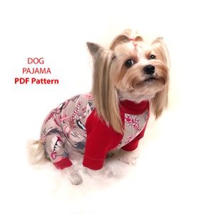 5 Sizes XS-XL Dog Pajamas Pdf Sewing Pattern - Dog Jumpsuit - Dog ...