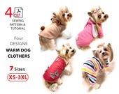Dog Clothes Sewing Patterns Bundle to sewing XS-3XL (PDF Download)