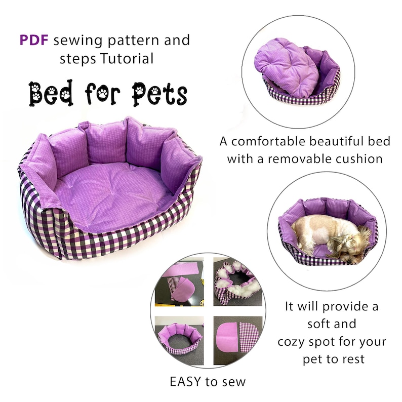 Dog bed pattern
Cat bed pattern
bed for small dog
dog bed templates
comfy dog bed
small dog bed
washable dog bed
round puppy bed
dog cushion pattern
gift for dog
big dog bed pattern
bed for large dog
luxury dog bed